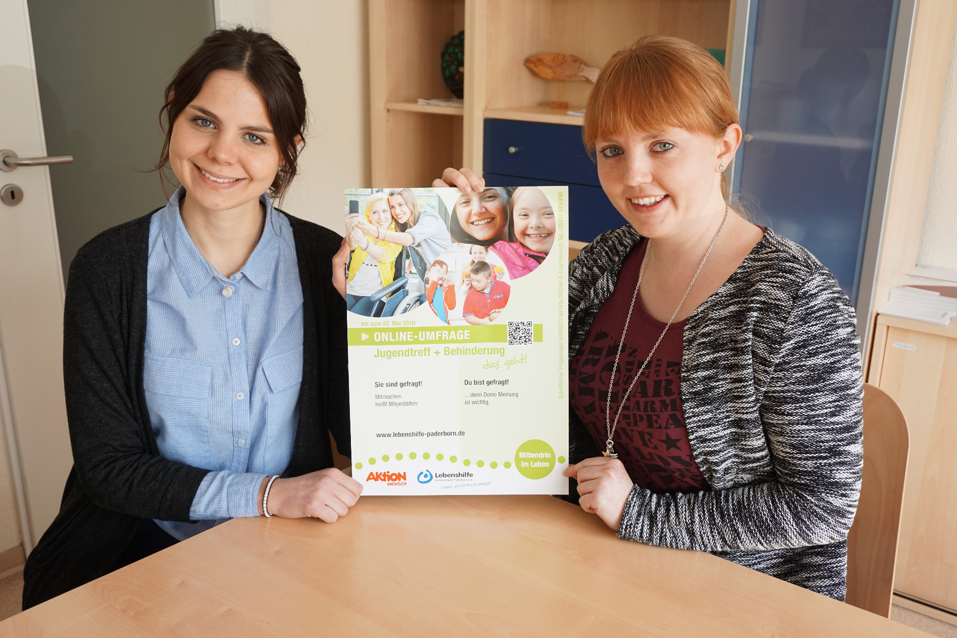 Bild von links: Lea Heinrich (Projektverantwortliche) und Sabrina Müther (Projektleitung) 